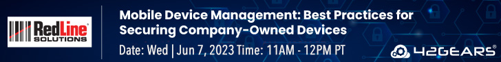 Mobile Device Management: Best Practices for Securing Company-Owned Devices. Webinar event on Wednesday, June 7th, 2023 from 11 am to 12 pm.